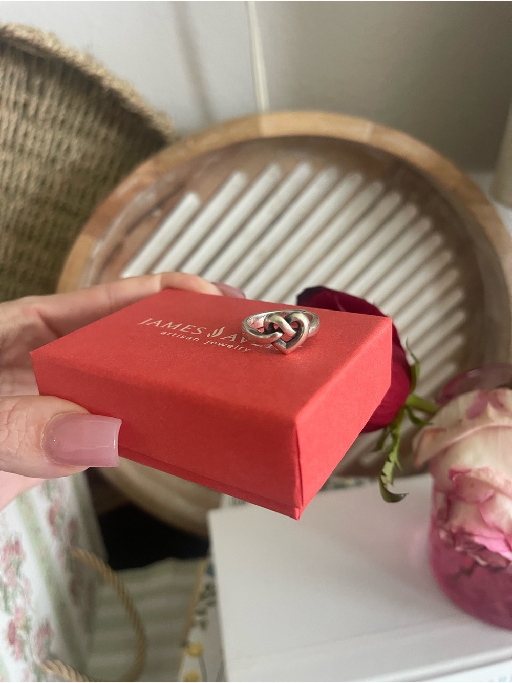 James Avery Retired Large Silver Heart Knot Ring - Sterling Silver SEND OFFER
